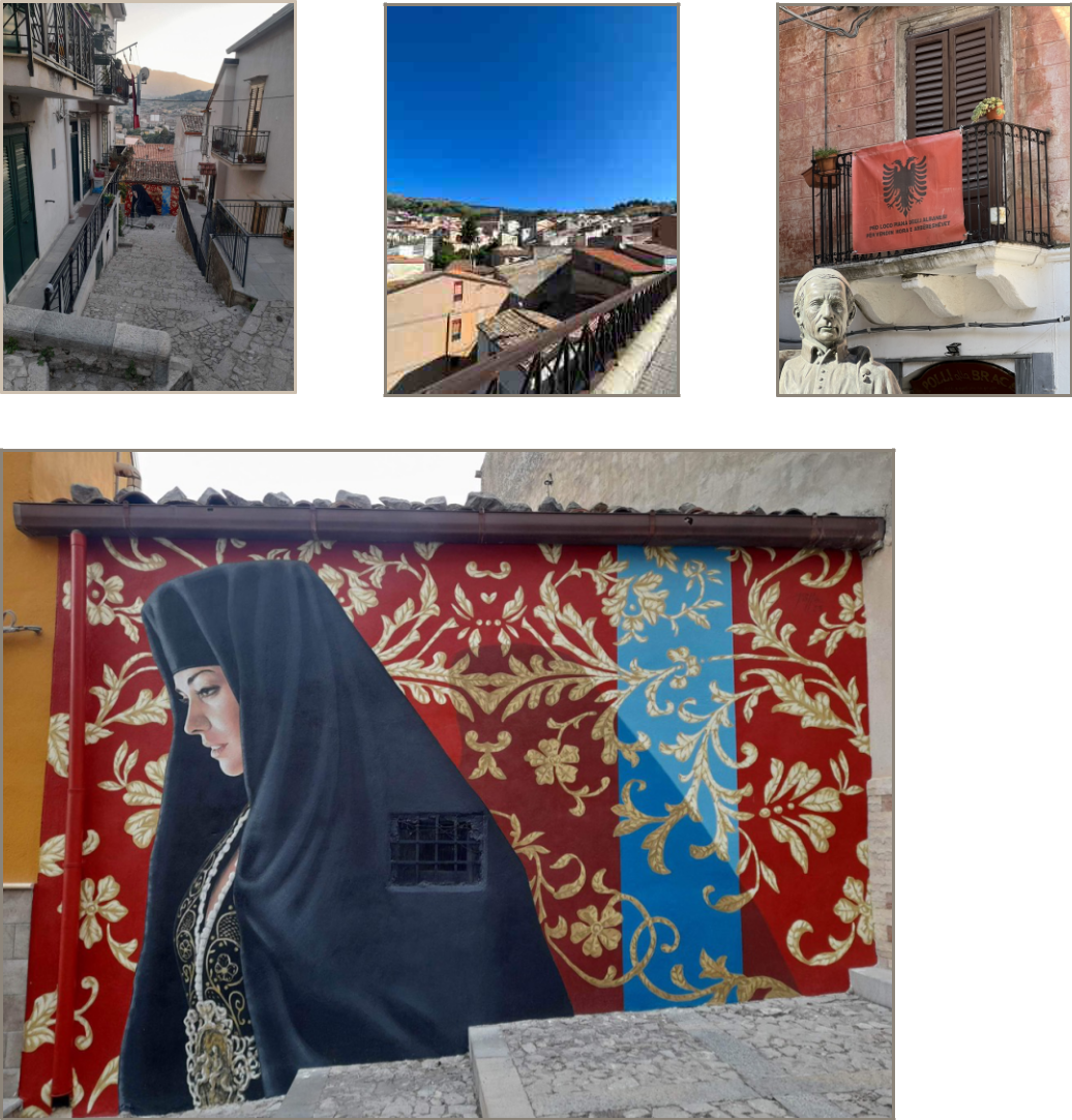 Obsah obrázku oblečení, umění, obraz, textil.