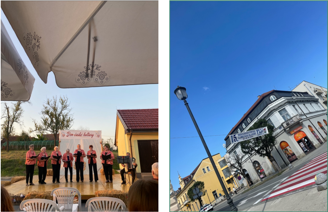 Obsah obrázku budova, obloha, oblečení, osoba 